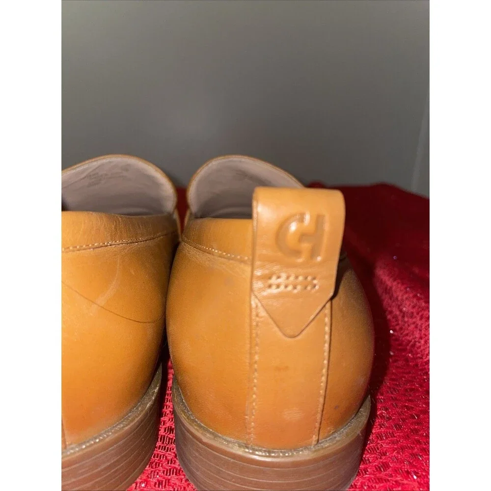 Cole Haan Women's Haverhill Penny Loafers British Tan Leather Size 10B $80 MSRP